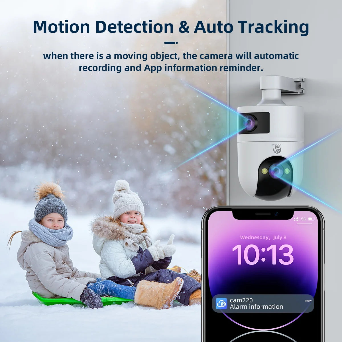 4K PTZ IP Camera Outdoor Waterproof Dual Lens 5G Wifi Security Camera Auto Tracking Video Surveillance Camera Baby Monitor