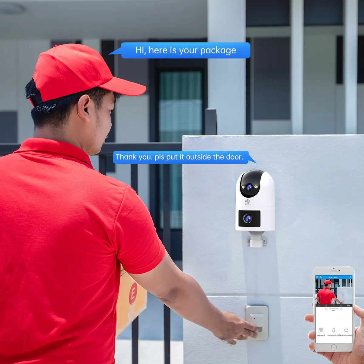4K PTZ IP Camera Outdoor Waterproof Dual Lens 5G Wifi Security Camera Auto Tracking Video Surveillance Camera Baby Monitor